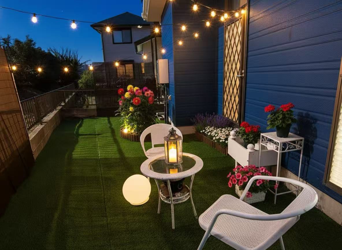 庭の眺め（夜）